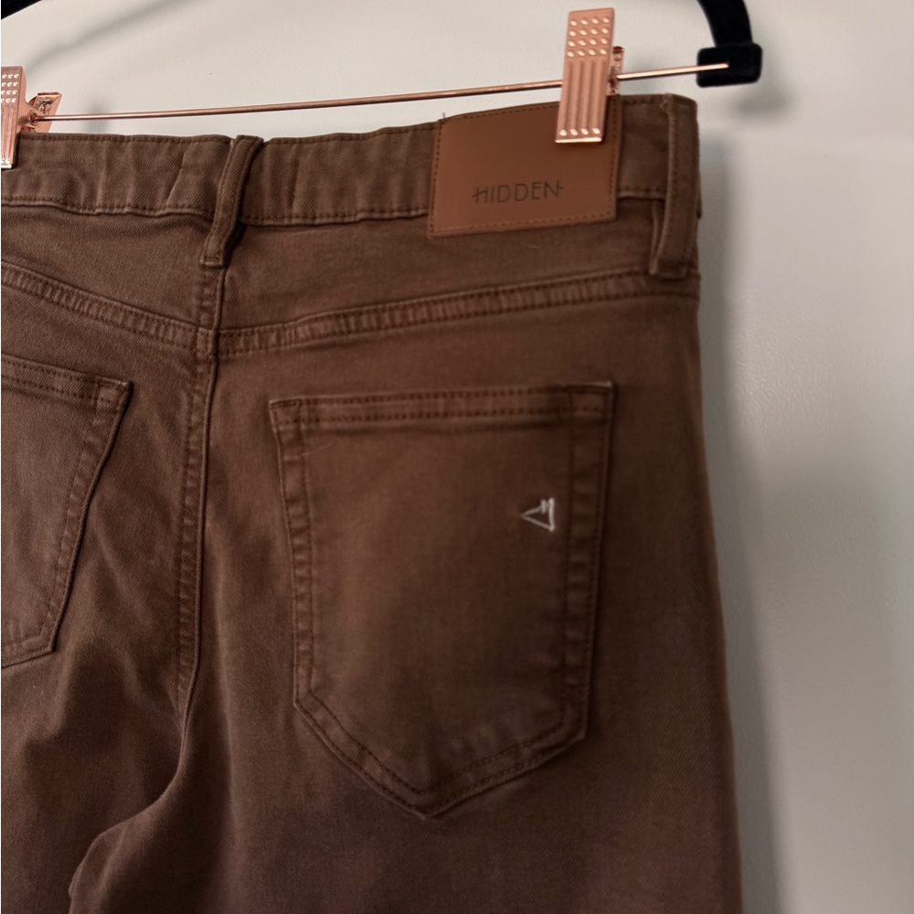 Hidden Wide Leg Jeans in Brown - Picture 9 of 9